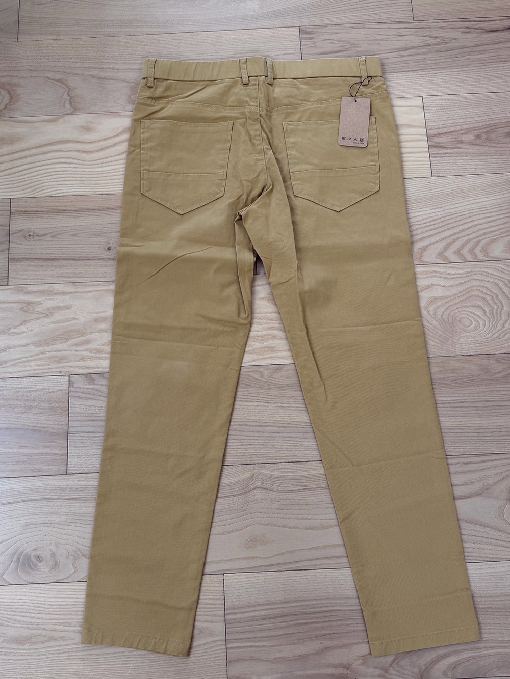 Men's Straight Chino Pants in Tan